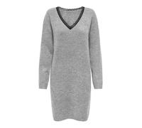 ONLY Onltammy LS Revers Lace Dress BF Knt, Chiaro Grigio Melange, L Donna