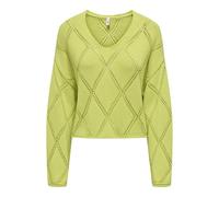 Only Onltaylor Life LS V-Neck Knt da Donna, Verde linfa, L