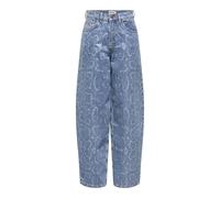 ONLY Onltaylor Snake HW Barrel DNM Cro, Media Blu Denim, (M) W x 32L Donna