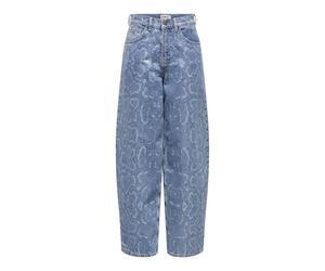 ONLY Onltaylor Snake HW Barrel DNM Cro, Media Blu Denim, (M) W x 32L Donna