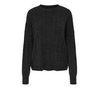 ONLY ONLTESS LS O-Neck Knt Pullover, Dark Grey Melange, S Donna