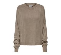 ONLY ONLTESS LS O-Neck Knt Pullover, Malt Ball/Detail:Melange, L Donna