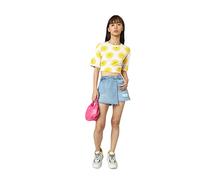 ONLY ONLTEXAS Reg DNM Skort BJ Noos Hosenrock, Blau, L Donna