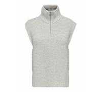 Only ONLTIA Life Highneck Vest Knt Noos, Pullover da Donna, Light Grey Melange, L