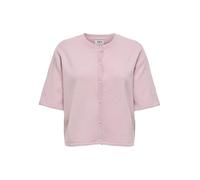 ONLY - Cardigan a maniche corte in maglia color malva pallido-Rosa 36