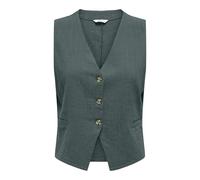 Only Onltizana Cotton Vest Wvn Noos Top con Scollo A V per Uso Quotidiano con Chiusura a, Balsamo Verde, M Donna