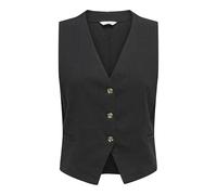 Only Onltizana Cotton Vest Wvn Noos Top con Scollo A V per Uso Quotidiano con Chiusura a, Nero, XXL Donna