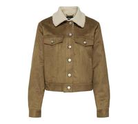 ONLY Onltulip Life Faux Suede Mix Jacket Otw, Cognac, x_s Donna