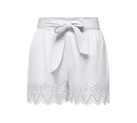 ONLY Onltulum EMB Loose Belt Shorts Wvn, Bianco, XS Donna