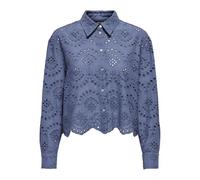 ONLY Onlvalais L/S Shirt Wvn Noos Camicia a Maniche Lunghe con Spalle sovrapposte, Indaco Blu, S Donna