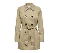 Only Short Solid Trenchcoat Brown/Ginger Root da Donna S Beige