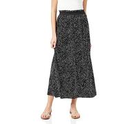 ONLY ONLVENEDIG Life Long Skirt Wvn Noos Gonna, Black/AOP: CD DOT, M Donna