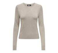 ONLY Onlvenice Life LS Oneck-Pullover Nca Knt, Grigio Cappuccio. Dettagli: mélange, S Donna