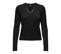 ONLY Onlvenice Life LS Peekaboo Bling CC Knt, Nero, S Donna