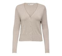 ONLY Onlvenice Life LS Vneck Cardigan Nca Knt Maglione, Bianco e Grigio, M Donna