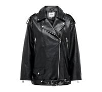 ONLY Onlvera Faux Leath Long Biker Otw Noos Giacca in Pelle, Nero, S Donna