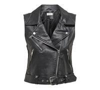 ONLY Onlvera Faux Leather Waistcoat Donna Gilet nero S