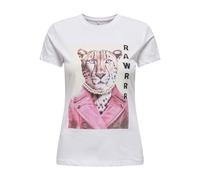 ONLY Onlvibe Life S/S Glasses Top Box Jrs, Bianco, M Donna
