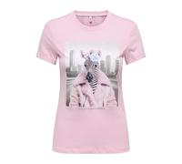 ONLY Onlvibe Life S/S Glasses Top Box Jrs, Romance Rose, XS Donna