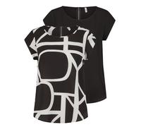 ONLY Onlvic S/S Solid Top Noos Ptm - Maglietta da donna, Nero/Marittimo Great Logo (15284243), 46