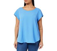 ONLY Onlvic S/S Solid Top Noos Ptm, T-shirt Donna, Blu, 34