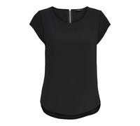 Only T-shirt donna Vic maniche corte collo tondo monocolore Nero 42