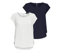 ONLY Onlvic S/S Solid Top Noos Wvn - Maglietta da Donna, Giallo/Verde (1 Giallo Oro/1 Kalamata), 36 (EU) / 40 (IT)