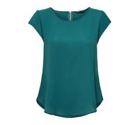 Only Onlvic S/S Solid Top Noos Wvn, T Shirt Donna, Blue) (Dark Petrol, 46