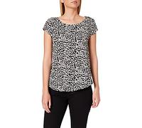 ONLY Onlvic Ss AOP Noos Ptm Top, maglietta da donna, camicetta, maglietta da donna, Black/Aop:leo Eggnog, 42