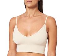 ONLY Onlvicky Rib - Reggiseno da Donna Senza Cuciture, con Scollo a V, Beige, S-M