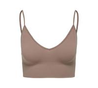 ONLY Onlvicky Rib Seamless Vneck Top Noos Acc Gilet Basic con Spalline Sottili e Vita Elastica, Cognac, M-L Donna