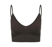 ONLY Onlvicky Rib Seamless Vneck Top Noos Acc Gilet Basic con Spalline Sottili e Vita Elastica, Guarnizione Marrone, M-L Donna
