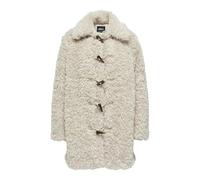 ONLY Onlviki-Cappotto in Finta Pelliccia, Colore: Otw, Grigio, XS Donna