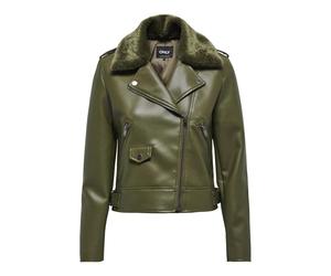 ONLY Onlvilhelma-Biker in Finta Pelle, Colore: Otw Giacca, Marrone, XL Donna