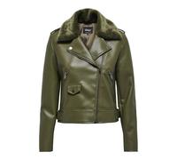 ONLY Onlvilhelma-Biker in Finta Pelle, Colore: Otw Giacca, Marrone, M Donna