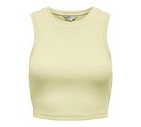 ONLY Onlvilma S/L Cropped Tank Top Jrs Noos Canotta Basic Slim Fit Maniche per Uno Stile Senza Sforzo, Double Cream, XS Donna