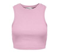 ONLY Onlvilma S/L Cropped Tank Top Jrs Noos Canotta Basic Slim Fit Maniche per Uno Stile Senza Sforzo, Pink Lady, M Donna