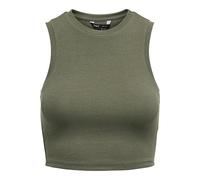 ONLY Onlvilma S/L Cropped Tank Top Jrs Noos Canotta Basic Slim Fit Maniche per Uno Stile Senza Sforzo, Foglia di Vite, M Donna