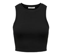 Only Onlvilma S/L Cropped Tank Top Jrs Noos, Maglietta e Top Donna, Nero, M