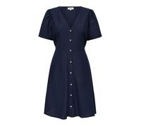 ONLY Onlvita Life Linen S/S Short Dress Wvn Abito Regular Fit con Cutline in Vita E Maniche Volumizzanti, Blu, S Donna