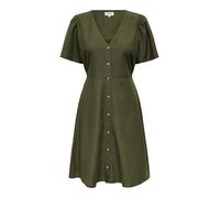 ONLY Onlvita Life Linen S/S Short Dress Wvn Abito Regular Fit con Cutline in Vita E Maniche Volumizzanti, Kalamata, S Donna