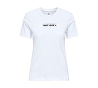 ONLY Onlvivvi Reg Life S/S Lovely Top Box Jrs, Bianco Lucido, M Donne