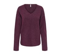 ONLY Onlwhitney LS V-Neck Knt, Mauve Wine, S