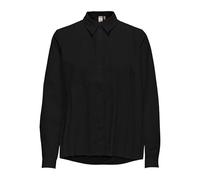ONLY Onlwillow LS Plisse-Maglietta Wvn Camicia, Nero, L Donna