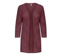ONLY Onlwisty 7/8 SL Open Cardigan Knt, Rosso - Ruby Wine, S