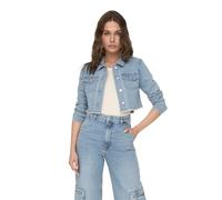ONLY - Giacca di jeans corta blu lavaggio chiaro L