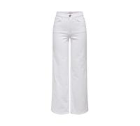 ONLY Only Jeans a gamba larga e vita alta con super Stretch large Bianco