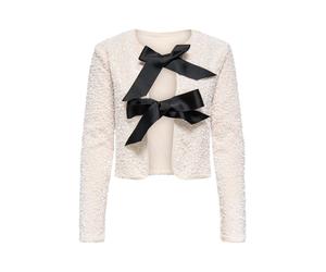 ONLY ONLY Sequin Bow Long Sleeve Reversible Top Grigio