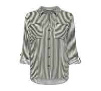 Only Onlyasmin - Camicia da Donna L/S Wvn Noos, Grape Leaf/Strisce: Bianco, M
