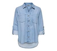 Only ONLYASMIN - Camicia in Jeans da Donna, Mix Blu Chiaro, S